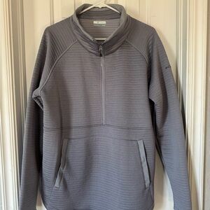 Columbia Men's Gray Zip-Up quilted style Sweater